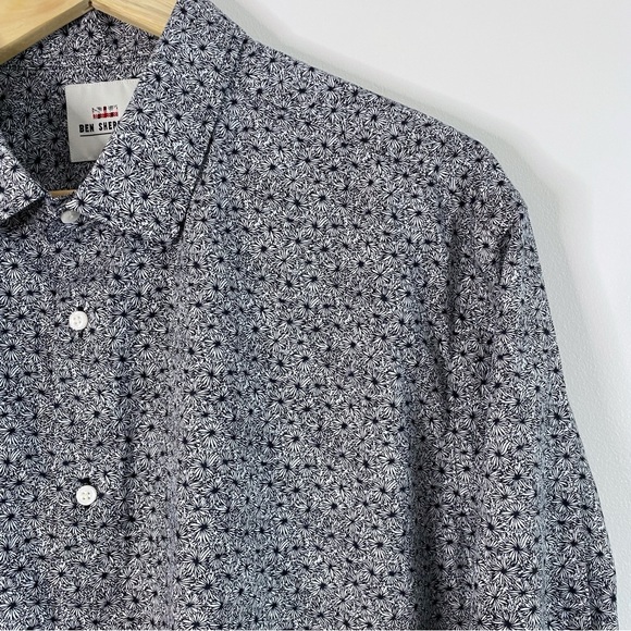Ben Sherman Black Floral Button Up Dress Shirt - Picture 6 of 11